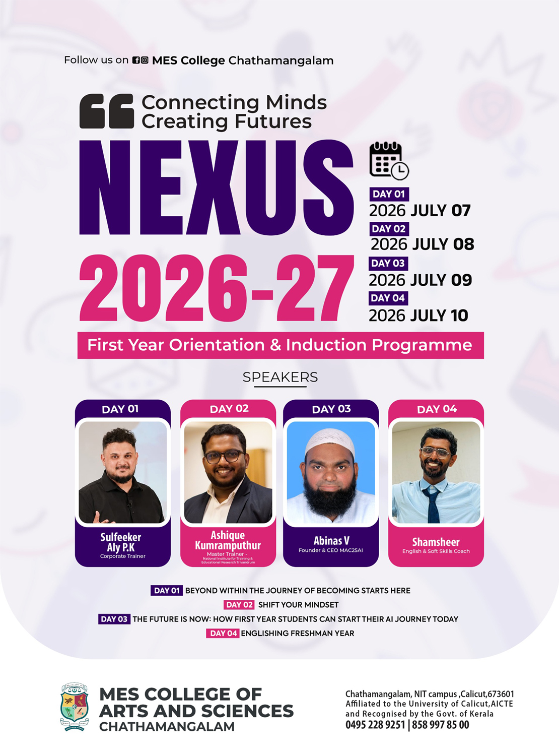 First Year Students Induction Programme 2026–27